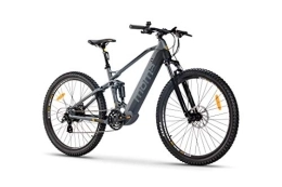 Moma Bikes Electric Bike Moma Bikes, EMTB 29, Aluminum, Full SHIMANO 24 Speeds, Full Suspension & Hydraulic Disc Brakes & Integrated Bat. Ion Lithium 48V 13Ah (Size L-XL)