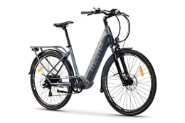 Moma Bikes Electric Bike Moma Bikes Unisex's Ebike 28 E-28, Electric City Bike, Shimano 7 Speeds, Hydraulic Disc Brakes & Integrated Bat. Ion Lithium 48V 13Ah, Grey, Unic Size