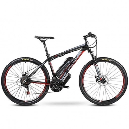 HJHJ Electric Bike Mountain electric bicycle, 26-inch hybrid bicycle / (36V10Ah) 24 speed 5 speed power system mechanical disc brake cruiser up to 35KM / H, Red