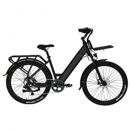 Electric oven Electric Bike Mountain Electric Bike 500W for Women 27.5 Inch Adult E Bike Urban City 48V Disc Brake Electric Bicycle (Color : Black, Number of speeds : 8 speeds)