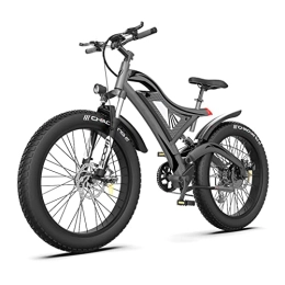 Electric oven Electric Bike Mountain Electric Bike 750W 26inch 4.0 Fat Tire Ebike 48V 15Ah Lithium Battery Beach City Electric Bicycle 27MPH (Color : Dark Grey)