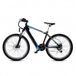 HWOEK Electric Bike Mountain Off-Road Electric Bicycle, 27 Speed 400W 26 Inches Adults Travel Ebike 48V Hidden Removable Battery Dual Disc Brakes with Back Seat, Blue