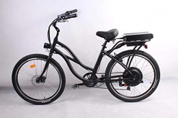 movable Bike movable 500W 48V 10.4AH Electric Bike 26'x2.125 Bike Cruiser 7 Speeds Shimano Derailluer Snow Beach eBike Bicycle Mechanical disc brake system for women (black)