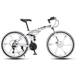 MQJ Bike MQJ 21 / 24 / 27 Speed Road Bike, Outdoors Cycling Racing Bicycle, High Carbon Steel Full Suspension City Commuter with Disc Brakes for Men and Women Mountain Bike 24 / 26 inch, E, 26 inch 21 Speed