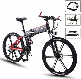 MQJ Bike MQJ Ebikes 26'' Electric Bikes, Mens Mountain Bike, Ebikes Magnesium Alloy Bicycles, with Removable Large Capacity Lithium-Ion Battery 36V 350W, for Sports Outdoor Cycling Travel Commuting, Black, 1