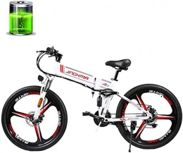 MQJ Bike MQJ Ebikes 26''Electric Mountain Bike, 48V350W High-Speed Motor / 12.8Ah Lithium Battery, Dual-Disc Full Suspension Soft Tail Bike, Adult Male and Female Off-Road