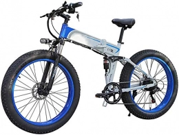 MQJ Electric Bike MQJ Ebikes E-Bike Folding 7 Speed Electric Mountain Bike for Adults, 26" Electric Bicycle / Commute Ebike with 350W Motor, 3 Mode LCD Display for Adults City Commuting Outdoor Cycling, Blue, 1