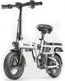 MQJ Bike MQJ Ebikes Electric Bikes for Adults, Folding E-Bike, Max Speed 25Km / H, Max Load 150Kg, 48V Lithium-Ion Battery, Eco-Friendly Bike for Urban Commuter, White, 500Km