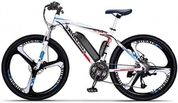 MQJ Electric Bike MQJ Ebikes Electric City Bike for Men, Removable 36V 10Ah / 14Ah Lithium-Ion Battery Pack Integrated, 27-Level Shift Assisted, 110-130Km Driving Range, Dual Disc Brakes Electric Bicycle, White, 60Km