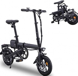 MQJ Electric Bike MQJ Ebikes Electric Folding Bike Lightweight Foldable Compact Ebike, 12 inch Wheels, Pedal Assist Unisex Bicycle, Max Speed 25 Km / H, Portable Easy to Store in Caravan, Motor Home, Boat