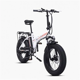 MQJ Bike MQJ Ebikes Fast Electric Bikes for Adults 500W Electric Foldable Bicycle Mountain Snow E-Bike Road Cycling 15Ah 48V Lithium Battery 20 inch Fat Tire 7 Variable Speed with Dual Disk Brakes up to 100 K