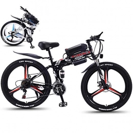 MRSDBTL Electric Bike MRSDBTL 26'' Electric Bike Foldable Mountain Bicycle for Adults 36V 350W 13AH Removable Lithium-Ion Battery E-Bike Fat Tire Double Disc Brakes LED Light, Black