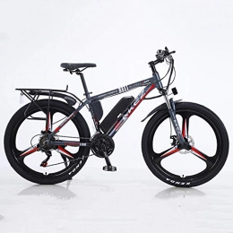 MRXW Electric Bike MRXW Lithium battery electric bicycle power assist mountain bike, Aluminum alloy Ebikes Bicycles All Terrain, 26" 36V 350W 13Ah Removable Lithium-Ion Battery Mountain Ebike for Men''s, Gray red