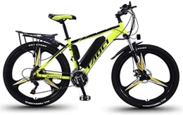 Mu Electric Bike MU Electric Bike Electric Mountain Bike for Adult, Aluminum Alloy Bicycles All Terrain, 26" 36V 350W 13Ah Detachable Lithium Ion Battery, Yellow 2, 10Ah 65 Km