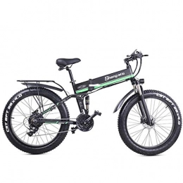 SRQLC Bike MX01 1000W Strong Electric Snow Bike, 5-grade Pedal Assist Sensor, 21 Speed Fat Bike, 48V Extra Large Battery E Bike EER