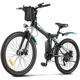 MYATU Electric Bike Myatu 26" Electric Bike, Foldable Mountain Bike, 36V 10.4Ah Battery, 250W Motor, Up to 38 Miles, Shimano 21 Speed, Front Suspension, Maximum Speed 15 mph