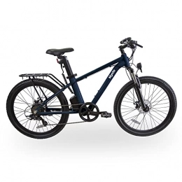 Mycle Bike Mycle Climber Electric Mountain Bike with Removable LG12.8Ah Battery | Shimano 250W High Speed Motor | 70km Range | 5 Power Levels & Microshift 7 Speed Gears | 26” Tyres | LCD Display (Hackney Blue)
