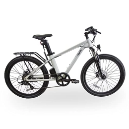 Mycle Electric Bike Mycle Climber Electric Mountain Bike with Removable LG12.8Ah Battery | Shimano 250W High Speed Motor | 70km Range | 5 Power Levels & Microshift 7 Speed Gears | 26” Tyres | LCD USB Display (City White)
