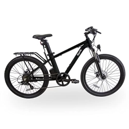 Mycle Bike Mycle Climber Electric Mountain Bike with Removable LG12.8Ah Battery | Shimano 250W High Speed Motor | 70km Range | 5 Power Levels & Microshift 7 Speed Gears | 26” Tyres | LCD USB Display (Jet Black)