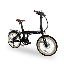 Mycle Electric Bike Mycle Compact Folding Electric Bike - Pedal Assist Ebike Easy Fold - 250W Rear Hub Motor 36V 6.4Ah Battery - 30km Range - 5 Power Levels - Fitted With LCD USB Display - 20” Tyres - Jet Black