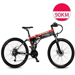MYYDD Bike MYYDD Electric Bike 48V 240W Men Folding Ebike 27 Speeds Mountain&Road Bicycle with 26inch Tire, Disc Brakes and 48V 10Ah Lithium Battery, A
