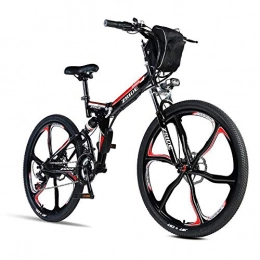 MYYDD Electric Bike MYYDD Electric Bike 48V 350W Men Folding Ebike 21 Speeds Mountain&Road Bicycle with 90-110KM Long-Range, Dual Disc Brake and LCD Display, A