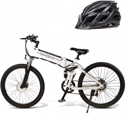 Fafrees Electric Bike N&F Electric Bikes for Adult, Magnesium Alloy Folding Electric Mountain Bike All Terrain, 26" 48V 550W 10.4Ah Removable Lithium-Ion Battery (White)