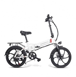 NAYY Bike NAYY Electric Bike 350W High Speed Brushless Motor 20" Wheel 48V 10.4AH Lithium-Ion Battery Mountain Ebike for Man Women Outdoor Cycling Travel Work Out And Commuting (Color : White)