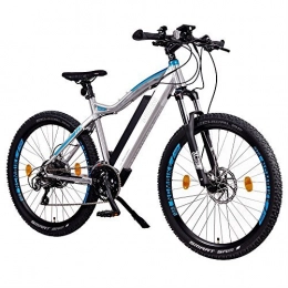 NCM Moscow + 1/4Inches Electric Mountain Bike MTB E-bike Bicycle 48V 250W Kit Rear Engine, 48V 14Ah 672WH battery with Li-Ion Cell, Hydraulic Tektro Disc Brakes, 24Cycle Gear Shimano, Silver