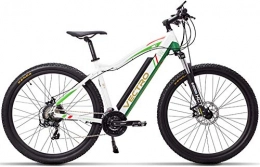NENGGE Electric Bike NENGGE VECTRO 29 Inch Electric Bicycle, Mountain Bike, Hidden Lithium Battery, 5 Level Pedal Assist, Lockable Suspension Fork (Color : White Standard)