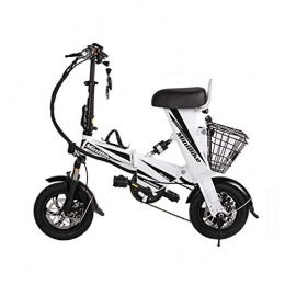 NEWBII Electric Bike NEWBII Electric Bike, Quick Folding, Multiple Shock Absorption, 48V 250W Silent Motor, Short Charge Lithium-Ion Battery, LCD Speed Display, White-48V11A