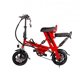 NEWBII Electric Bike NEWBII Folding Assist Electric Bike, 48V 400W Silent Motor, Multiple Shock Absorption, Short Charge Lithium-Ion Battery, Disc Brake, LCD Speed Display, Red-48V15A