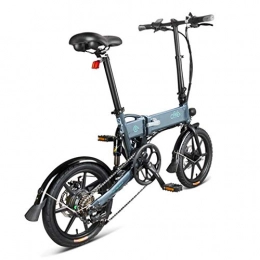 newhashiqi Bike newhashiqi Folding Electric Bicycle for Men, Lightweight Outdoor Rechargeable Shift Bicycle Cycling Tool 3 Working Modes Adult Electric Bicycle Grey