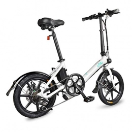 newhashiqi Electric Bike newhashiqi Folding Electric Bike Ebike for Adult, Rechargeable Outdoor Lightweight Bicycle Cycling Tool Pure Electric, Cycling 3 RIDING MODES(Dark Gray, White) White