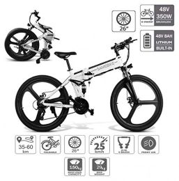 No branded Electric Bike No branded 26 Inch Folding Electric Bicycle for Men Adults, 350W 25km / h City / Trekking / Mountain Bikes with Aluminum Alloy 48V 8AH Lithium Battery SHIMANO 7 Speed [EU STOCK