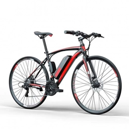 NYPB Electric Bike NYPB 27.5 inches Lithium Electric Road Bike, Front & Rear Disc Brake, 36V 250W Motor Removable Charging Lithium Battery Cycling Work Out And Commuting, Black red, Endurance 40km