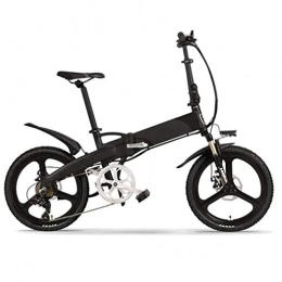 NYPB Electric Bike NYPB Electric Bike Foldable, Max Speed 25km / h 300W / 400W Brushless Motor 48V 8.7Ah / 10.4AH Rechargeable Lithium Battery Premium Full Suspension and 7 Speed Gear, Gray, 48V10.4AH 400W