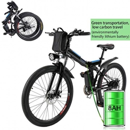 NYPB Electric Bike NYPB Electric Bike Foldable, Urban Commuter Folding E-bike 250W / 36V 8AH Removable Charging Lithium Battery 7 Speed Gear with Shock Damper for Unisex Fitness City Commuting