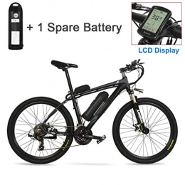 NYPB Electric Bike NYPB Electric Bike, Motor 250W / 400W 26'' Pneumatic Tyres Seat Adjustable 36V48V Rechargeable Lithium Battery 21 Speed Shifter Pedal Assist Unisex Bicycle, Gray, 48V 13AH 400W