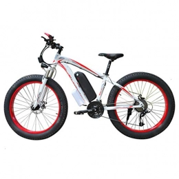NYPB Bike NYPB Electric Bike, Snowmobile ATV with 350W / 500W Motor Removable 36V / 48V Lithium-Ion Battery Max Speed 30KM / H 26 Inch*4.0 Wide Tire Fitness City Commuting, Red, 36V10AH 500W