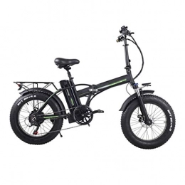 NYPB Bike NYPB Electric Snow Beach Bicycle, Electric Bike Foldable 350W / 500W Motor 48V 10 / 15Ah Rechargeable Lithium Battery LCD Display, Height Adjustabe Unisex Bicycle, Black, 48V10AH 500W