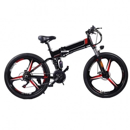 NYPB Electric Bike NYPB Folding Electric Bikes for Adults, E Bikes 350W Motor 48V 8 / 10 / 12.8Ah Rechargeable Lithium Battery, Seat Adjustable 26 inches Pneumatic Tires, Black A, 48V 10Ah
