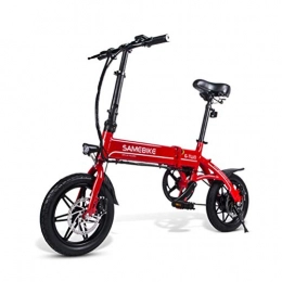 OD-B Bike OD-B Foldable Electric Bicycle 14 Inch 25km / h Aluminum Alloy Ebike 36V 8AH 250W Unisex Adult Youth Electric Bike with Pedals Power Assist, Red