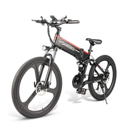 OD-B Electric Bike OD-B Folding Electric Bicycle Aluminum Alloy Electric Mountain Bike Unisex Adult Youth 26 Inch 25km / h 48V 10 AH 350W Shimano 21 Speed Electric Ebike with Pedals Power Assist, Black