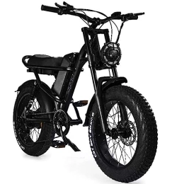 OnlyOne Elite Bike OnlyOne Elite Electric Bike for Adults Motor 20 x 4 Inch Fat Tyre E-Bike with 48 V 20 Ah Detachable Lithium Ion Battery, 7-Speed, Electric Bicycle for Road, Snow, Beach, and Mountain