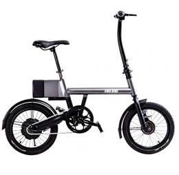ONLYU Bike ONLYU Electric Bicycle, 16 Inch Portable Folding Bikes with Removable Lithium-Ion Battery, Foldable High-Carbon Steel Ultra-Light Mobility Scooter, 25KM / H, 50KM, Gray
