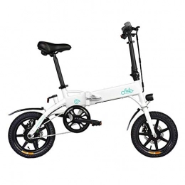 ONLYU Electric Bike for Adults, 14 Inch Folding E-Bike with 3 Riding Modes 250W Motor 10.4Ah Lithium Battery, Max Speed 25Km/H, 40-55KM Range,White