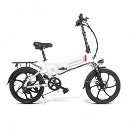 ONLYU Bike ONLYU Electric E-Bike, 20-Inch Folding Electric Bike with Powerful Motor 48V 10.4Ah Lithium Battery, Adult Foldable Bicycle with LCD Dispaly, 7-Speed 350W Motor(White)