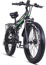Oulida Electric Bike Oulida Electric bicycle, 1000w electric bicycle full-suspension folding electric motor bike fat tire 26 * 4.0 woo (Color : Green)