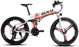Oulida Bike Oulida Electric bicycle, 350W electric mountain bike, with the rear seat, the movable 48V lithium battery with three operating modes LCD display adult bike woo (Color : -, Size : -)